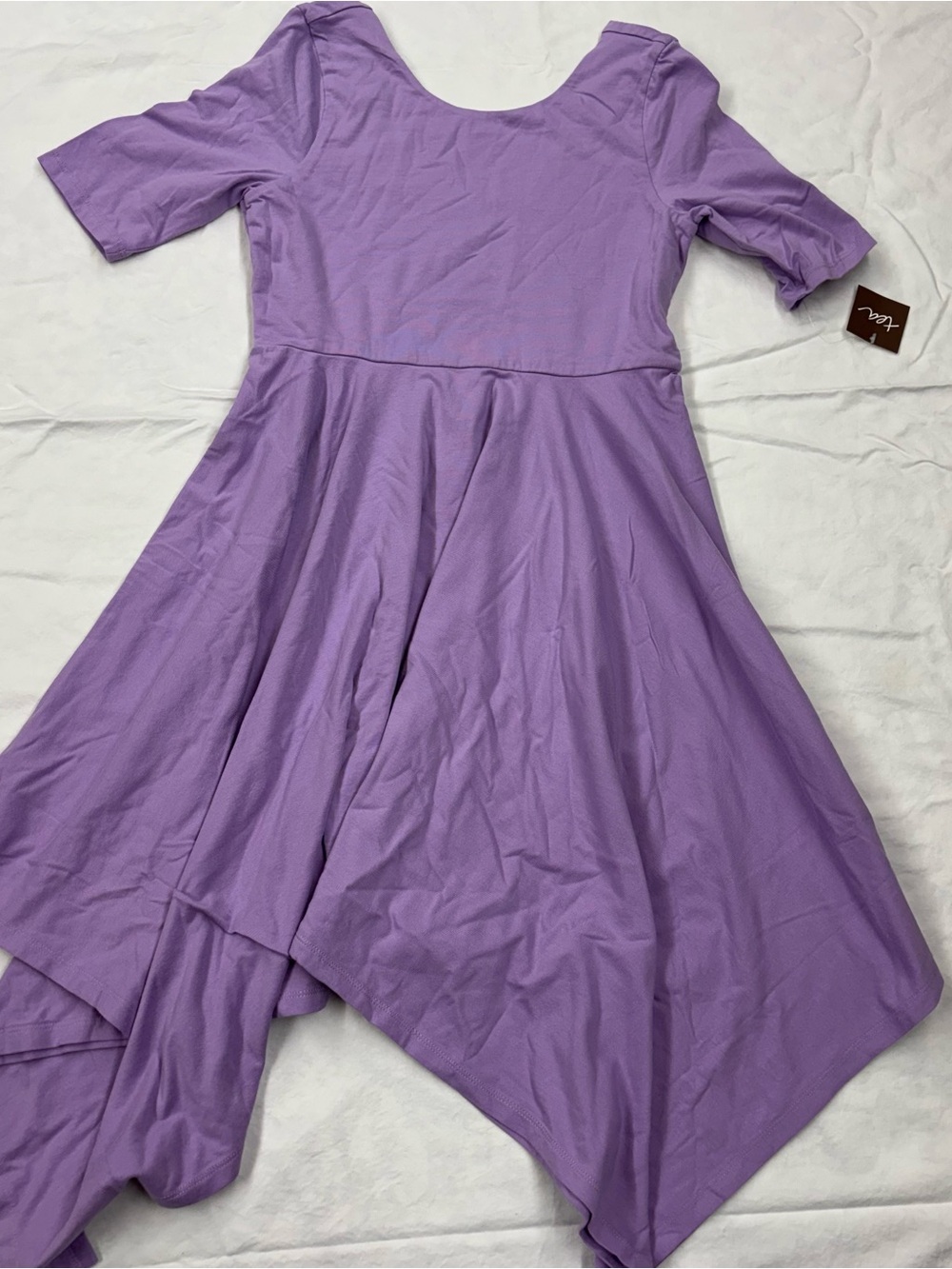 NEW Tea Collection Girls Lavender Skater Dress Soft Fit & Flare Size 12